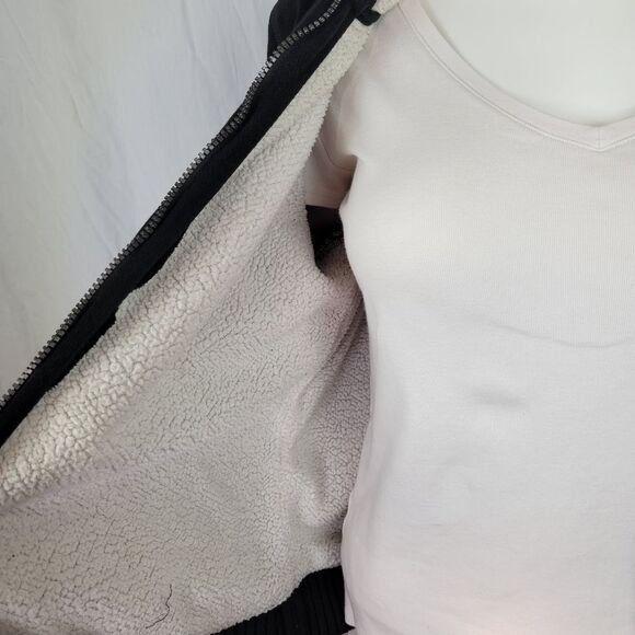 Faded Glory‎ Hooded Zipper Front Black Jacket Size XL - Picture 8 of 9